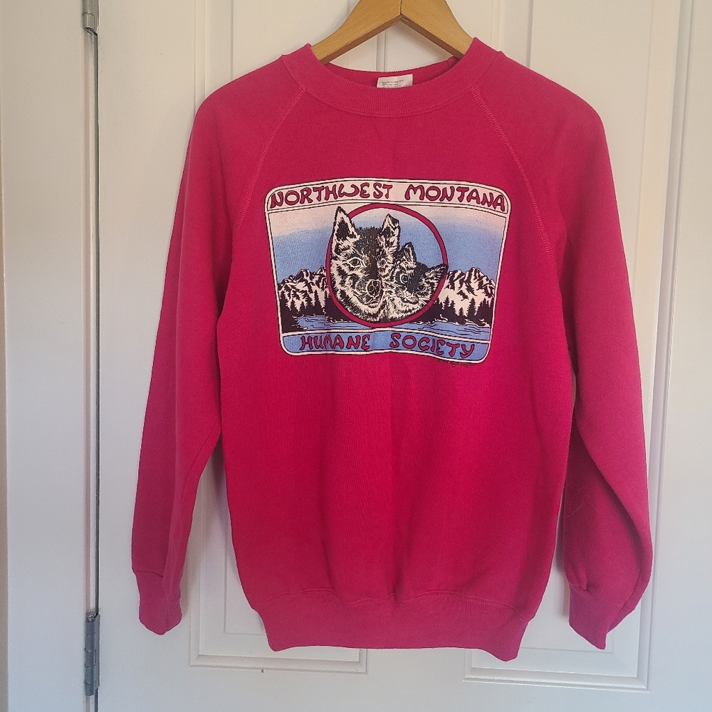 Pink Montana Humane Society Sweater Sizse M